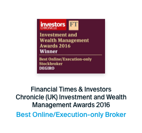 Awarded best online execution only stockbroker 2016 by Financial Times and Investors Chronicle